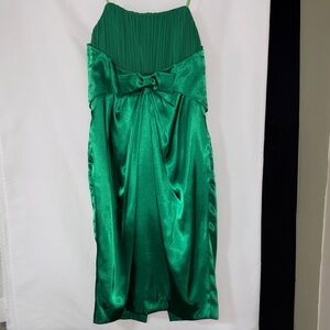 Emerald Green Strapless Evening Dress / Prom